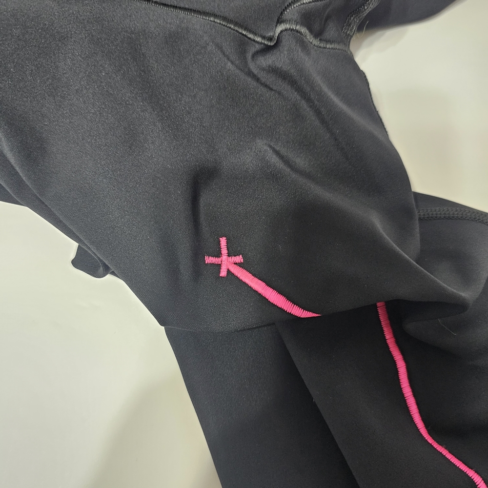 Savage X Fenty Black Jumpsuit Sz XL  Sporty Zipper Front Racerback Neon Athletic - Picture 13 of 13